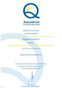 EQUASS 2012 Assurance certificate Valgamaa Tugikeskus-page-001